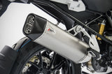 Exhaust Tip Without Sound Certification Titanium Endcap Carbon - Zard Compatible With Bmw R 1250 Gs (2019-2020)