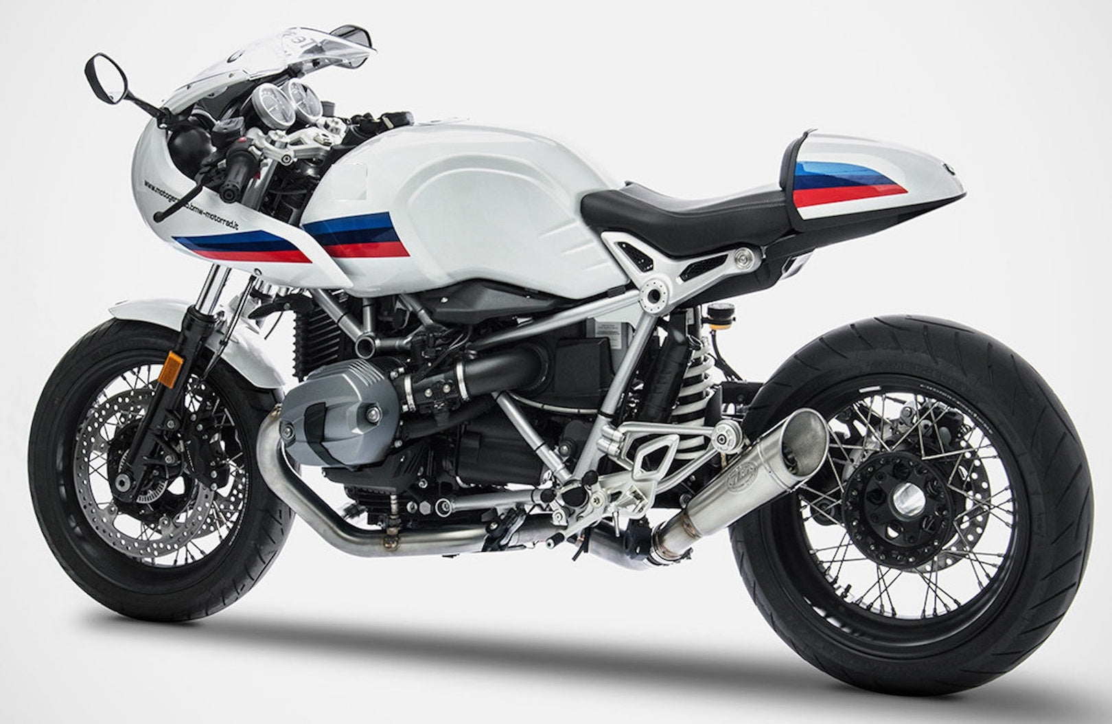 Complete Exhaust System Without Catalytic Converter And Without Sound Certification Gp Stainless Steel - Zard Compatible With Bmw R Nine T 1200 Racer - Pure - Urban G - S (2017-2020)