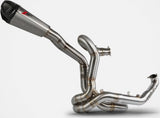 Complete Exhaust System Without Catalytic Converter And Without Sound Certification Titanium Endcap Carbon - Zard Compatible With Ducati Panigale V2 (2020-2023)