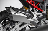 Exhaust Tip Without Sound Certification Titanium Endcap Carbon - Zard Compatible With Ducati Multistrada V4 (2021-2023)