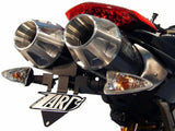 Exhaust Tip Without Sound Certification Topgun Carbon - Zard Compatible With Ducati Hypermotard 796 (2007-2012)