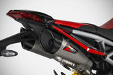 Exhaust Tip Without Sound Certification Gt Stainless Steel Endcap Carbon - Zard Compatible With Ducati Hypermotard 950 - Sp (2019-2023)