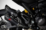 Exhaust Tip Without Sound Certification Steel Black Endcap Carbon - Zard Compatible With Ducati Monster 937 (2021-2023)