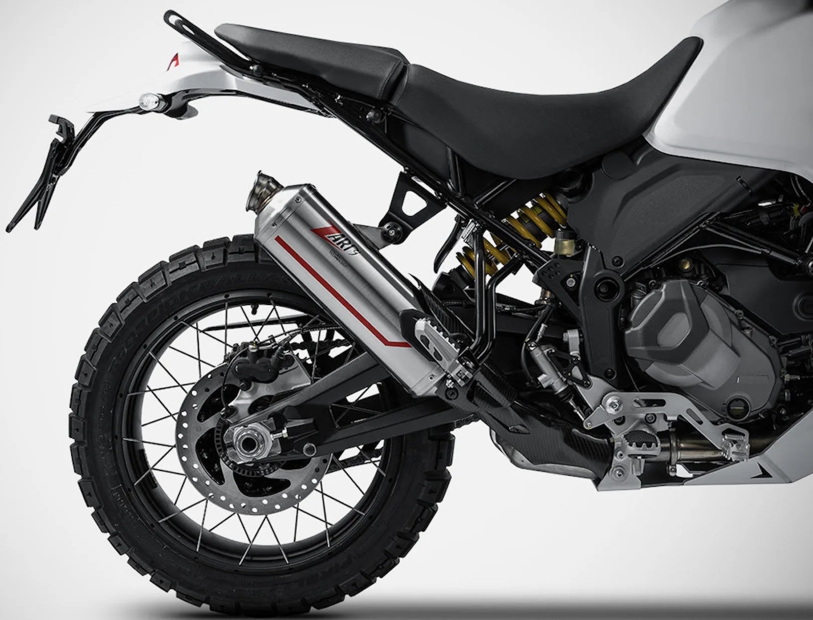 Exhaust Tip Without Sound Certification Sabbia Stainless Steel - Zard Compatible With Ducati Desert-X (2022-2023)