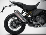 Complete Exhaust System Without Catalytic Converter And Without Sound Certification Sabbia Stainless Steel - Zard Compatible With Ducati Desert-X (2022-2023)