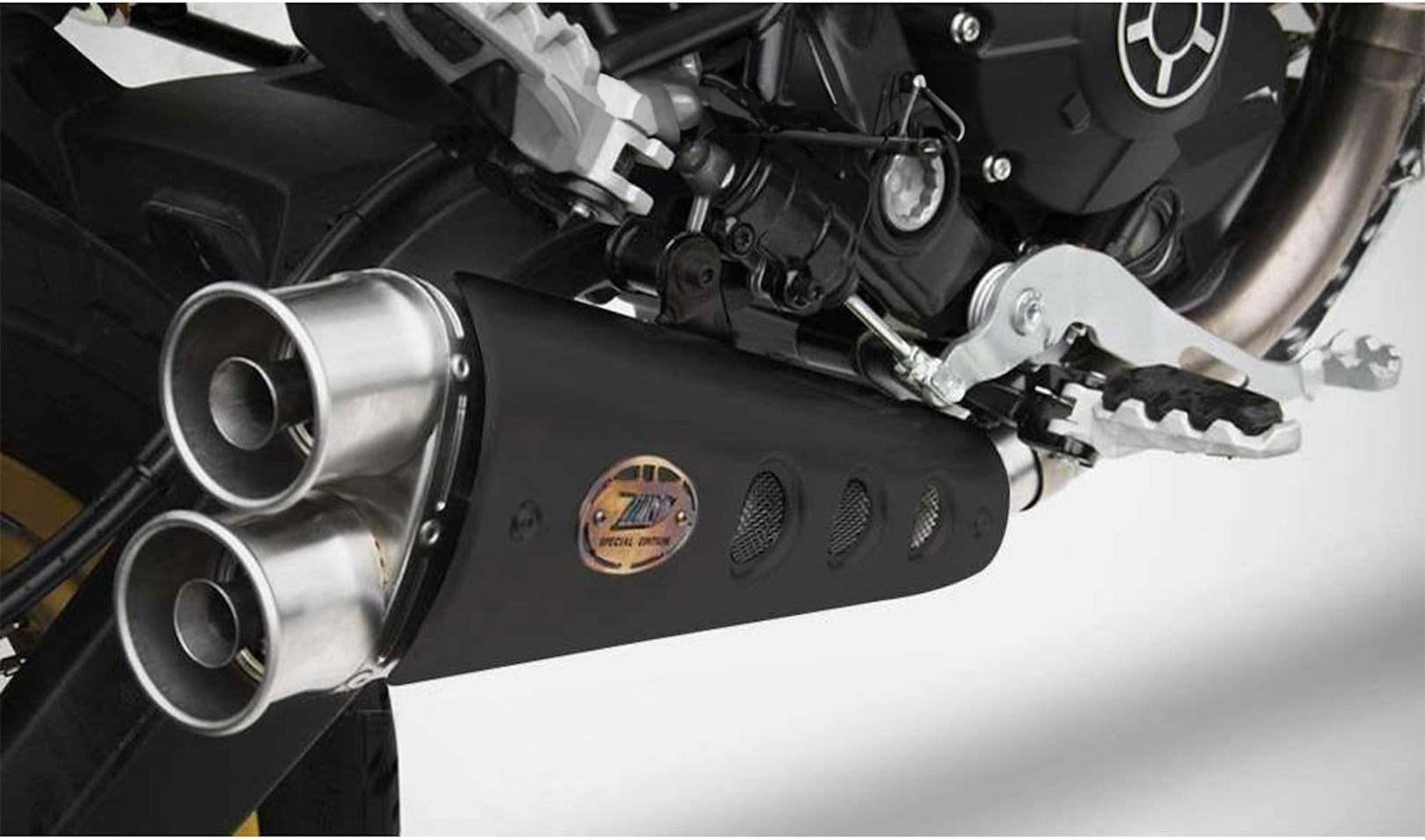 Complete Exhaust System Without Catalytic Converter And Without Sound Certification Special Edition Stainless Steel - Zard Compatible With Ducati Scrambler 800 (2015-2019)