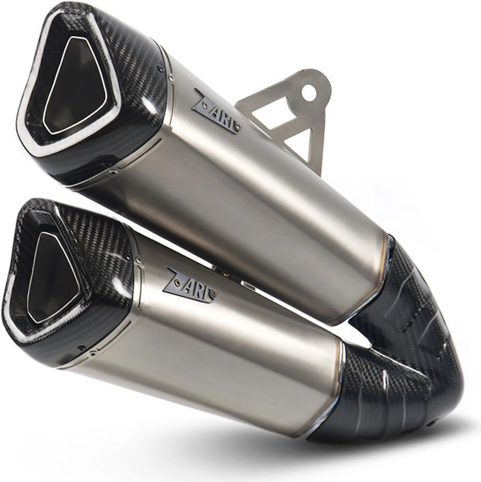 Exhaust Tip Without Sound Certification Titanium Endcap Carbon - Zard Compatible With Indian Motorcycle Ftr 1200 (2018-2020)