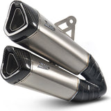 Exhaust Tip Without Sound Certification Titanium Endcap Carbon - Zard Compatible With Indian Motorcycle Ftr 1200 (2018-2020)