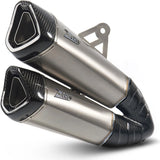 Exhaust Tip Without Sound Certification Titanium Endcap Carbon - Zard Compatible With Indian Motorcycle Ftr 1200 (2018-2020)