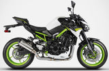 Complete Exhaust System Without Catalytic Converter And Without Sound Certification Titanium Endcap Carbon - Zard Compatible With Kawasaki Z 900 A2 (2020-2023)