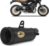Exhaust Tip Without Sound Certification Steel Black - Zard Compatible With Kawasaki Z 900 Rs (2018-2020)