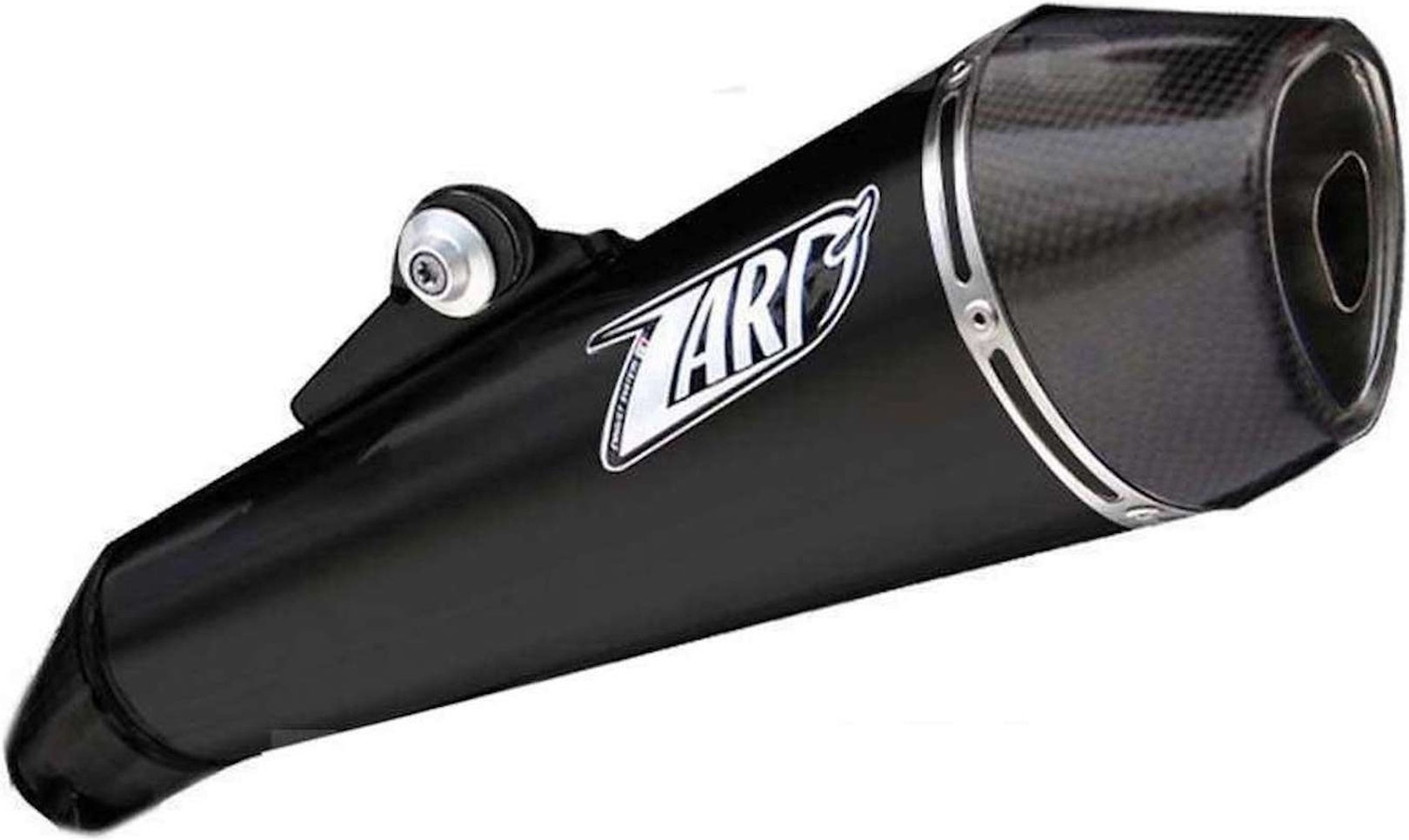 Exhaust Tip Without Sound Certification Conical Steel Black Endcap Aluminium - Zard Compatible With Moto Guzzi Norge (2006-2010)