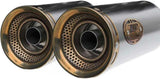 Exhaust Tip Without Sound Certification Big Stainless Steel Endcap Bronze - Zard Compatible With Moto Guzzi V9 Bobber (2016-2019)