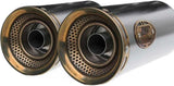 Exhaust Tip Without Sound Certification Big Stainless Steel Endcap Bronze - Zard Compatible With Moto Guzzi V9 Bobber (2016-2019)