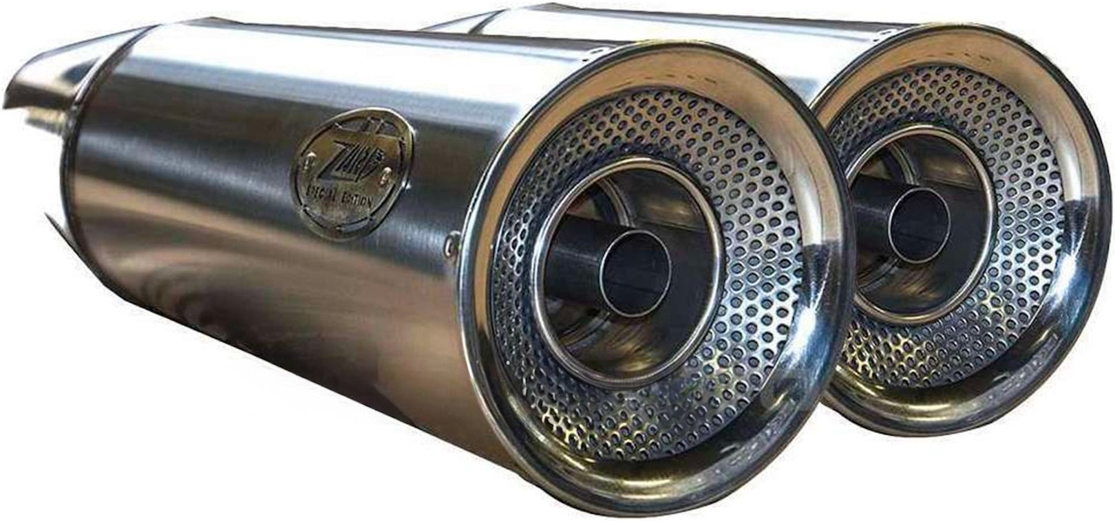 Exhaust Tip Without Sound Certification Big Stainless Steel Endcap Aluminium - Zard Compatible With Moto Guzzi V9 Roamer (2016-2019)