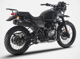 Exhaust Tip Without Sound Certification Penta High Steel Black Endcap Carbon - Zard Compatible With Royal Enfield Himalayan (2021-2023)