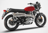 Complete Exhaust System Without Catalytic Converter And Without Sound Certification Stainless Steel - Zard Compatible With Royal Enfield Interceptor 650 (2019-2023)