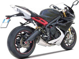 Complete Exhaust System Without Catalytic Converter And Without Sound Certification Short Stainless Steel Endcap Carbon - Zard Compatible With Triumph Daytona 675 (2013-2016)