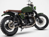 Complete Exhaust System Without Catalytic Converter And Without Sound Certification Cross Stainless Steel - Zard Compatible With Triumph Thruxton 900 (2001-2016)