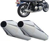 Exhaust Tip Without Sound Certification Conical Stainless Steel Polish - Zard Compatible With Triumph Bonneville T100 Se (2008-2016)