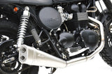 Complete Exhaust System Without Catalytic Converter And Without Sound Certification Short Low Stainless Steel - Zard Compatible With Triumph Thruxton 900 (2001-2016)