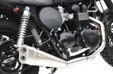 Complete Exhaust System Without Catalytic Converter And Without Sound Certification Short Low Stainless Steel - Zard Compatible With Triumph Bonneville T100 (2001-2016)