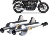 Exhaust Tip Without Sound Certification Bottle Stainless Steel Polish - Zard Compatible With Triumph Bonneville T120 (2016-2020)