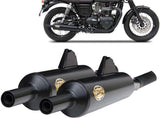 Exhaust Tip Without Sound Certification Bottle Steel Black - Zard Compatible With Triumph Bonneville T120 (2016-2020)