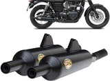 Exhaust Tip Without Sound Certification Bottle Steel Black - Zard Compatible With Triumph Bonneville T120 (2016-2020)