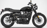 Complete Exhaust System Without Catalytic Converter And Without Sound Certification Tiger70 Steel Black Endcap Bronze - Zard Compatible With Triumph Scrambler 900 (2017-2023)