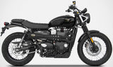 Complete Exhaust System Without Catalytic Converter And Without Sound Certification Tiger70 Steel Black - Zard Compatible With Triumph Scrambler 900 (2017-2023)