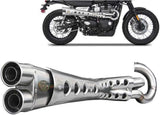 Complete Exhaust System Without Catalytic Converter And Without Sound Certification Special Edition Stainless Steel - Zard Compatible With Triumph Street Scrambler 900 (2017-2023)