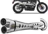 Complete Exhaust System Without Catalytic Converter And Without Sound Certification Special Edition Stainless Steel - Zard Compatible With Triumph Scrambler 900 (2017-2023)