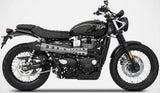 Complete Exhaust System Without Catalytic Converter And Without Sound Certification Conical High Stainless Steel - Zard Compatible With Triumph Street Scrambler 900 (2017-2023)