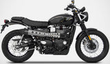 Complete Exhaust System Without Catalytic Converter And Without Sound Certification Conical High Stainless Steel - Zard Compatible With Triumph Scrambler 900 (2017-2023)