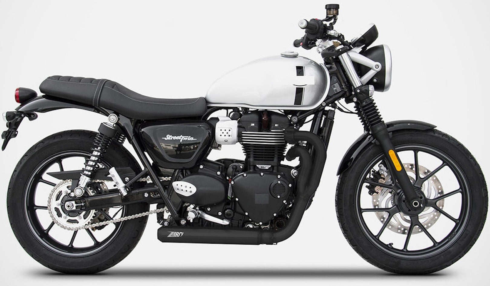 Complete Exhaust System Without Catalytic Converter And Without Sound Certification Cross Steel Black - Zard Compatible With Triumph Speed Twin 900 (2020-2023)