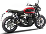 Complete Exhaust System Without Catalytic Converter And Without Sound Certification Sp Stainless Steel Endcap Carbon - Zard Compatible With Triumph Thruxton 1200 R Rs (2021-2023)