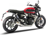 Complete Exhaust System Without Catalytic Converter And Without Sound Certification Sp Stainless Steel Endcap Carbon - Zard Compatible With Triumph Thruxton 1200 R Rs (2021-2023)
