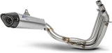 Complete Exhaust System Without Catalytic Converter And Without Sound Certification Stainless Steel Endcap Carbon - Zard Compatible With Triumph Trident 660 (2021-2023)