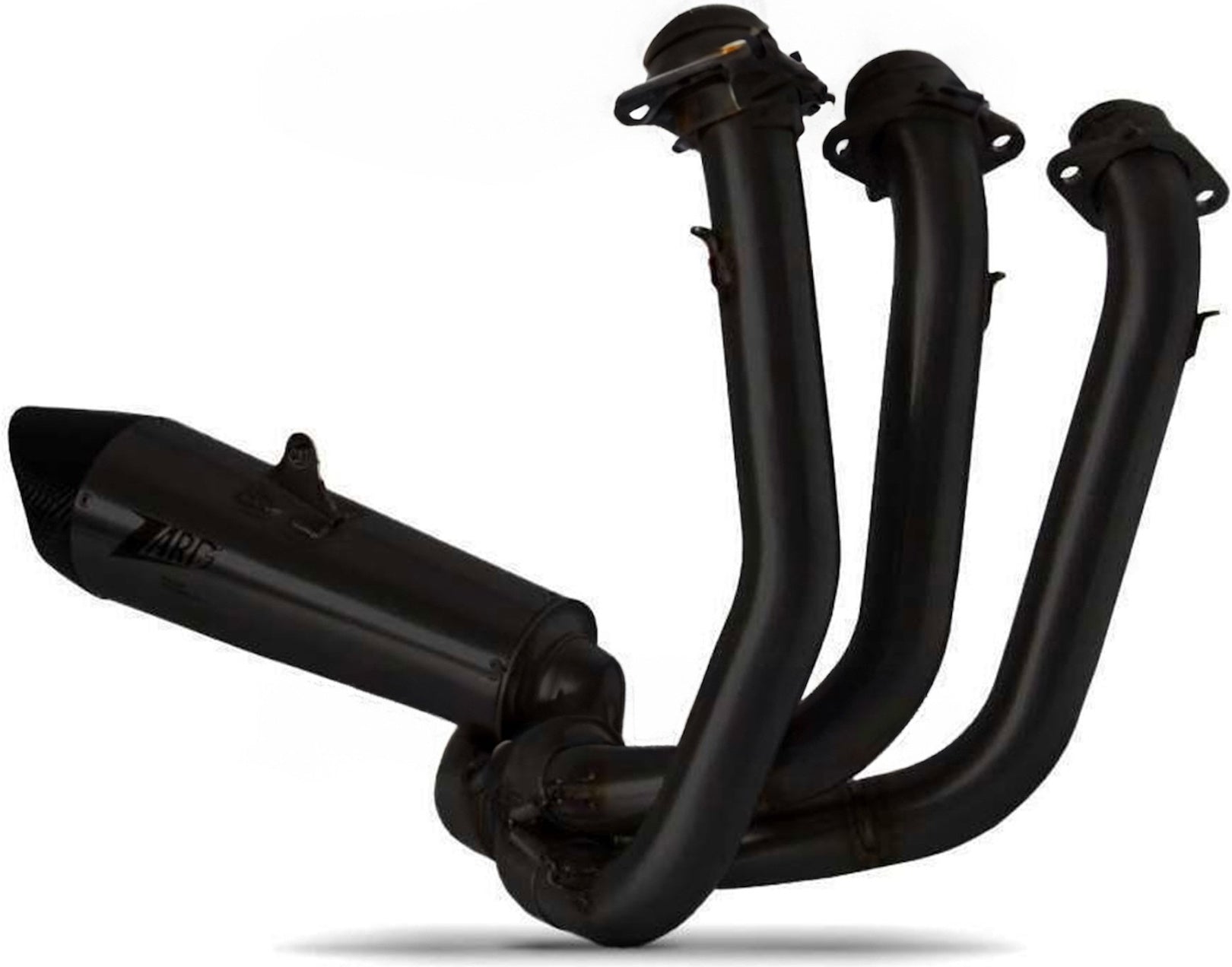 Complete Exhaust System Without Catalytic Converter And Without Sound Certification Steel Black Endcap Carbon - Zard Compatible With Triumph Tiger 660 Sport (2021-2023)