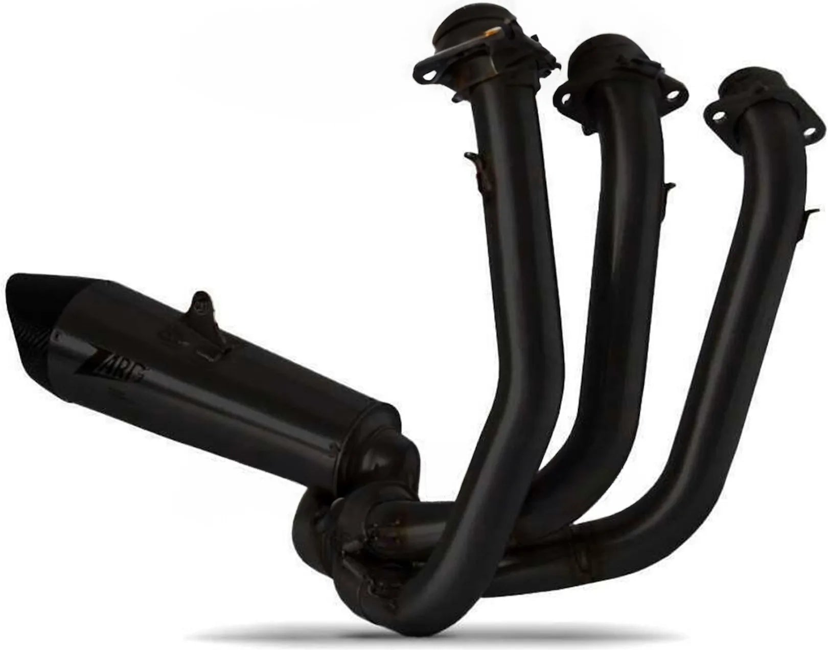 Complete Exhaust System Without Catalytic Converter And Without Sound Certification Steel Black Endcap Carbon - Zard Compatible With Triumph Tiger 660 Sport (2021-2023)