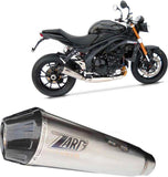 Exhaust Tip Without Sound Certification Stainless Steel Endcap Carbon - Zard Compatible With Triumph Speed Triple 1050 (2011-2013)