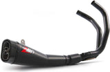 Complete Exhaust System Without Catalytic Converter And Without Sound Certification Steel Black Endcap Carbon - Zard Compatible With Yamaha Mt-07 (2014-2023)