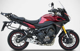 Complete Exhaust System Without Catalytic Converter And Without Sound Certification Stainless Steel Endcap Carbon - Zard Compatible With Yamaha Tracer 900 (2015-2016)