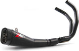 Complete Exhaust System Without Catalytic Converter And Without Sound Certification Steel Black Endcap Carbon - Zard Compatible With Yamaha R7 (2021-2023)