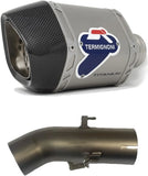 Exhaust Tip Without Sound Certification Relevance D70 Titanium Carbon Cap - Termignoni Compatible With Kawasaki Z 900 Rs (2018-2020)