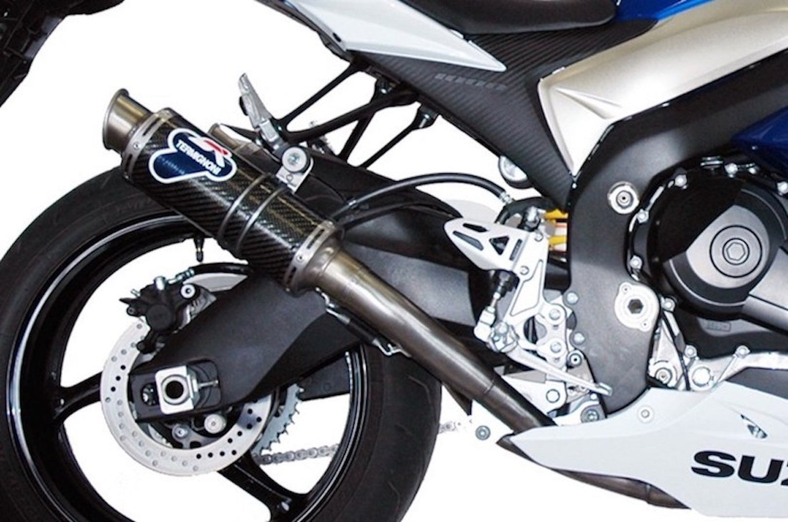 Dual Non-Catalytic Exhaust System With Sound Certification Round Carbon - Termignoni Compatible With Suzuki Gsx-R 1000 (2009-2011)