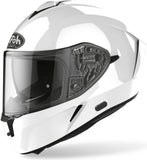Full-Face Motorcycle Helmet Airoh Spark 2 - Sp214 Thermoplastic Hrt Gloss White Color Size Xs