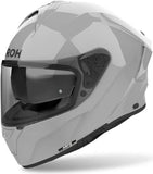 Full-Face Motorcycle Helmet Airoh Spark 2 - Sp298 Thermoplastic Hrt Concrete Grey Gloss Color Size S