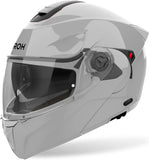 Flip-Up Motorcycle Helmet Airoh Specktre - Spec98 Thermoplastic Hrt Concrete Grey Gloss Color Size L
